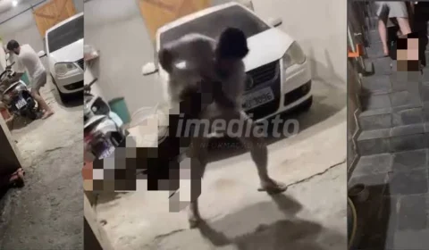 Cenas fortes: homem agride cão mais de 10 vezes e o joga no chão