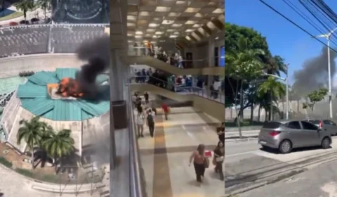 Incêndio atinge Assembleia Legislativa do Ceará durante visita de Lula; Veja vídeos