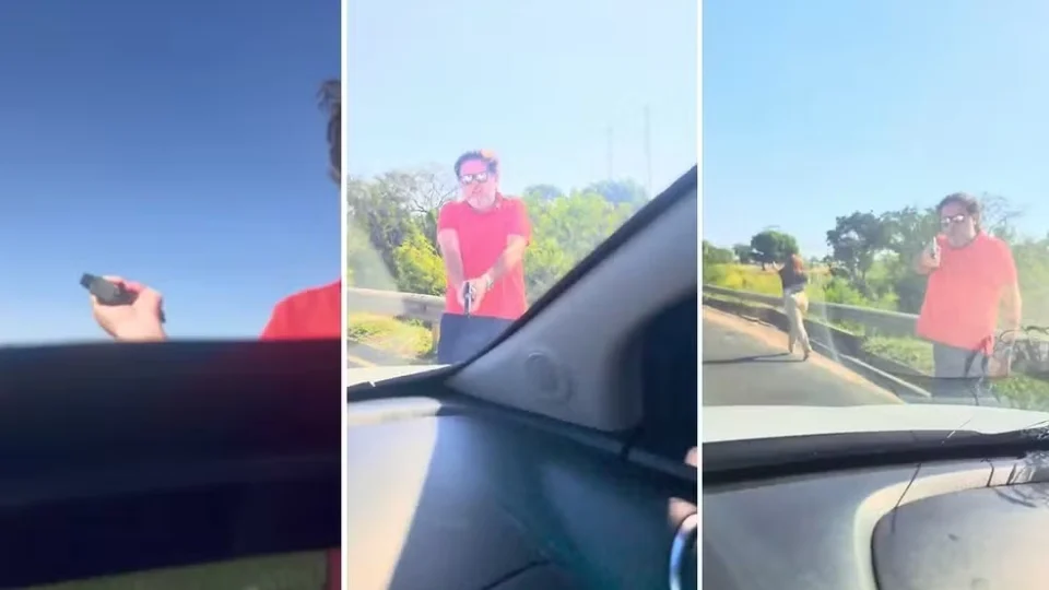 VEJA: Polícia pede prisão de motorista acusado de atirar em carro durante briga no interior de SP