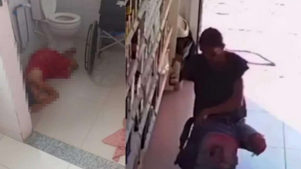 VÍDEO: mulher furta produtos enquanto cadeirante supostamente passa mal em banheiro de drogaria 