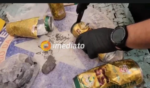 Fiscais encontram maconha dentro de latas de cerveja em Manaus