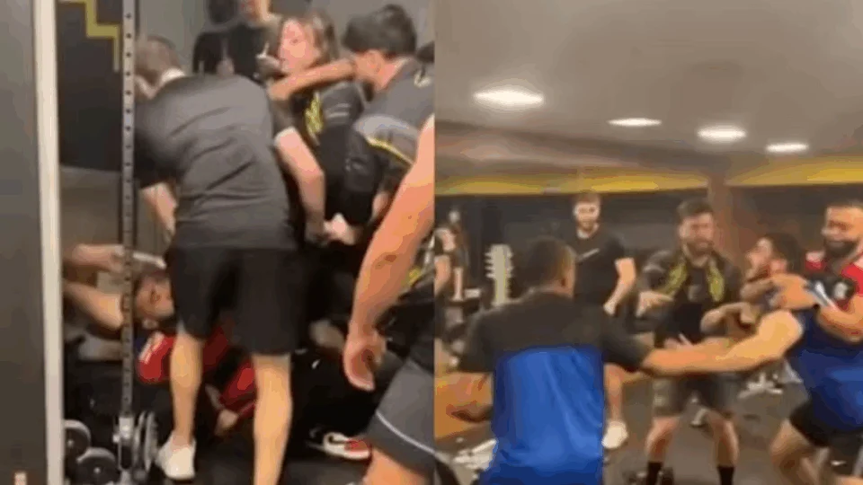 Vídeo mostra alunos trocando socos e empurões dentro de academia