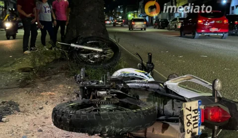 Moto é dividida em duas partes após grave acidente na Grande Circular