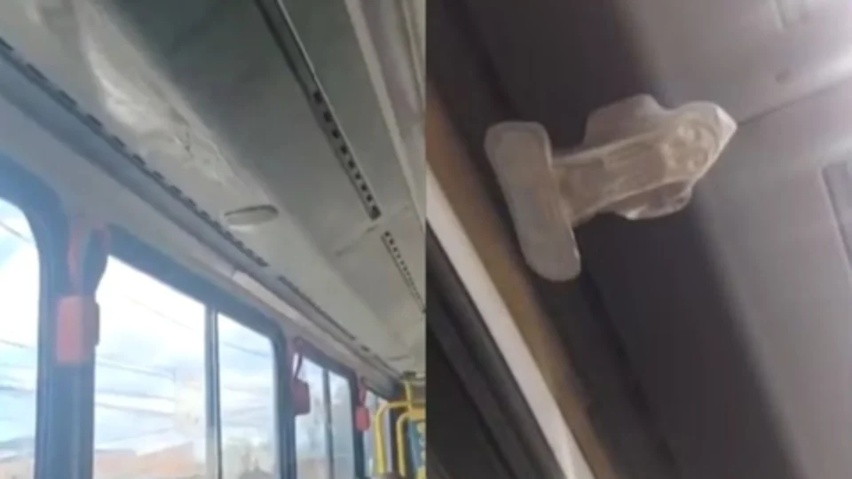 Veja Vídeo: passageiras colam absorventes para tapar goteiras em ônibus