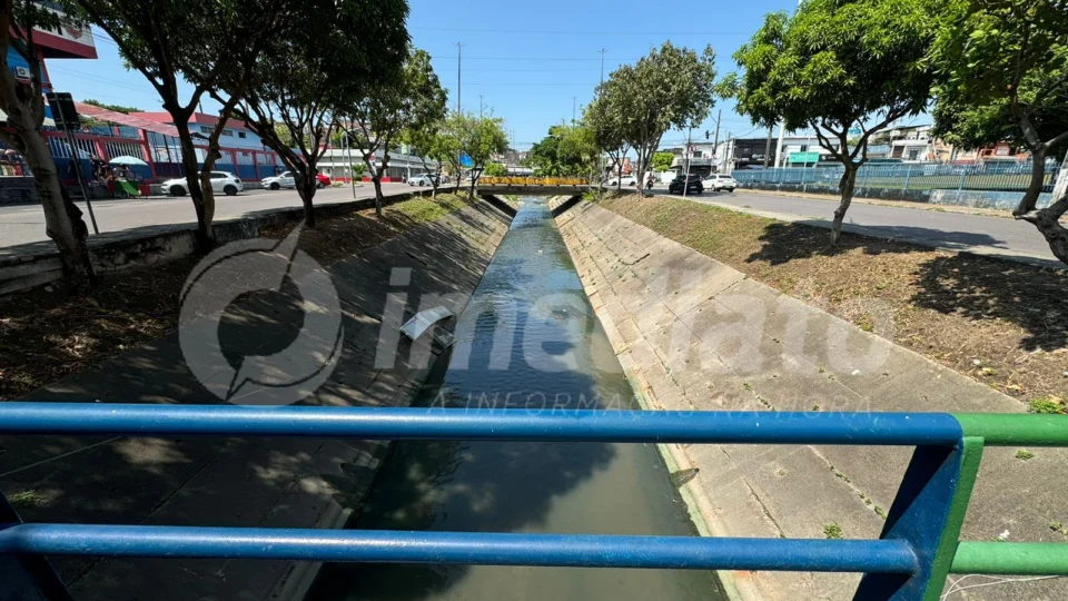 Criminosos furtam Ecobarreira de Igarapé no bairro São Francisco, em Manaus