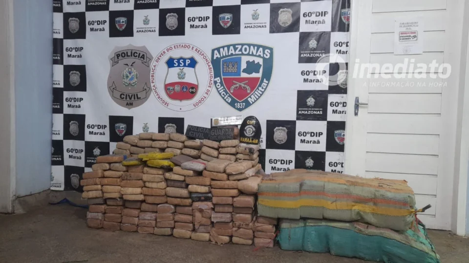 Polícia apreende mais de meia tonelada de drogas no Amazonas e causa prejuízo de R$ 4,7 milhões ao narcotráfico