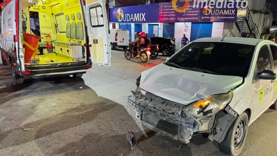 Colisão entre carro e moto deixa duas vítimas no Monte das Oliveiras