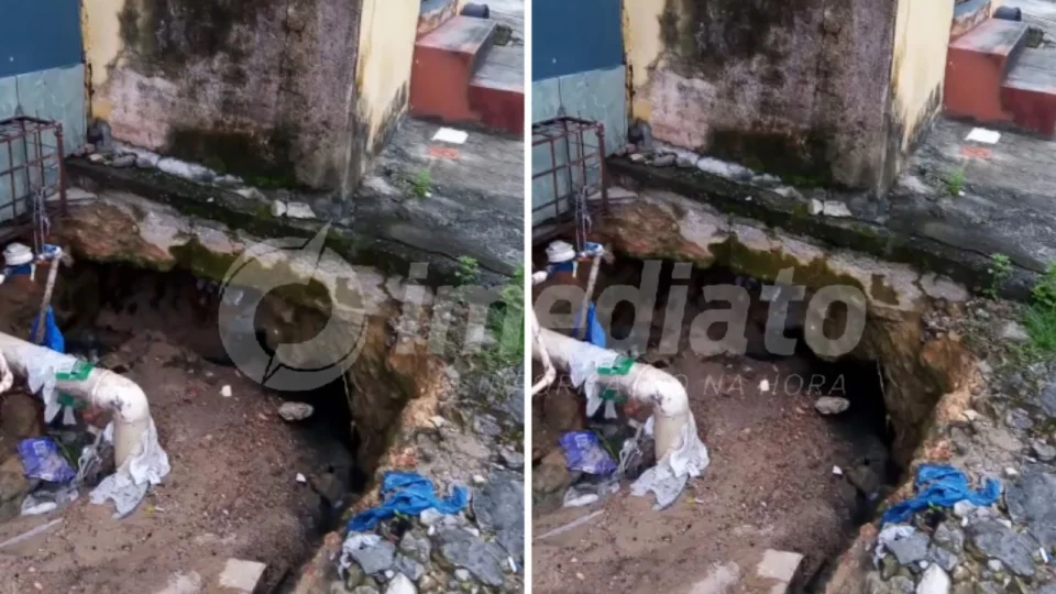 Após reportagem do Imediato, problema de cratera em frente à residência no Coroado é resolvido