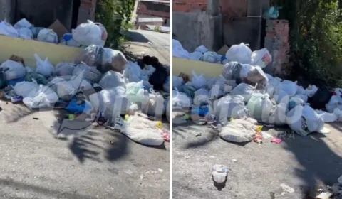 Lixeira viciada causa transtornos para moradores do Alfredo Nascimento em Manaus