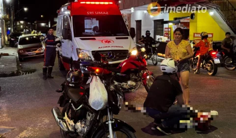 Colisão entre motos termina com feridos no São José nesta quarta-feira (10)