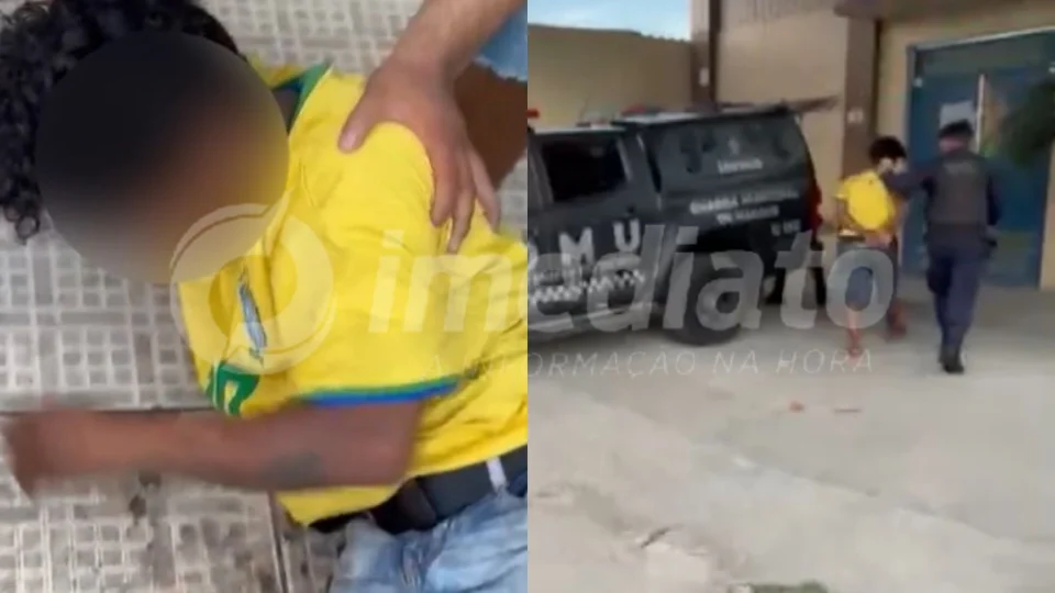 VÍDEOS: Homem é capturado e espancado após suposto furto em padaria e supermercado em Manaus