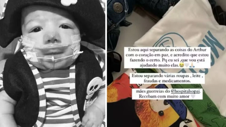 Esposa de Zé Vaqueiro irá doar roupas do filho, que morreu aos 11 meses