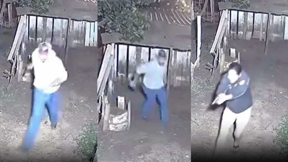 Proprietária de sítio reage a tentativa de roubo de galinha com tiros; Veja vídeo