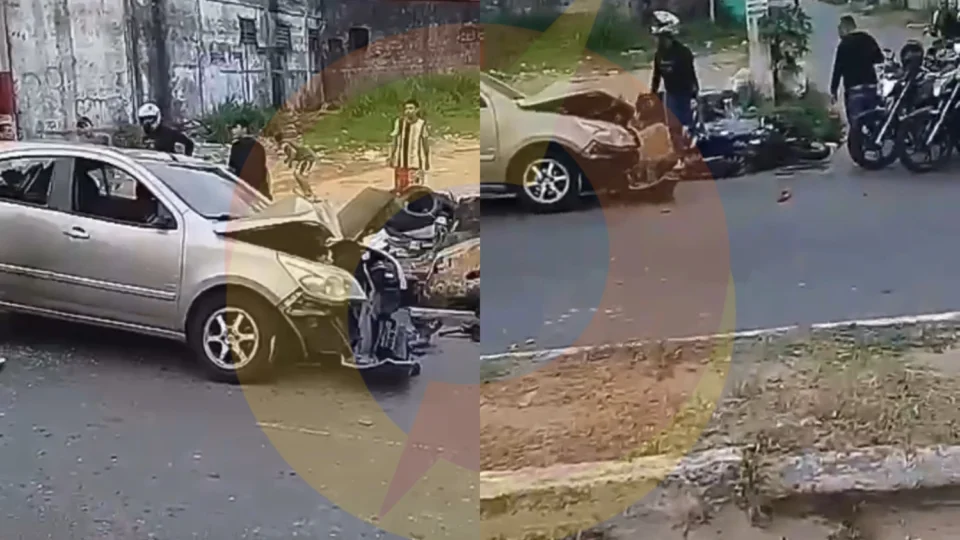 Vídeo: carro é destruído por populares após motorista atropelar motociclista na Cachoeirinha