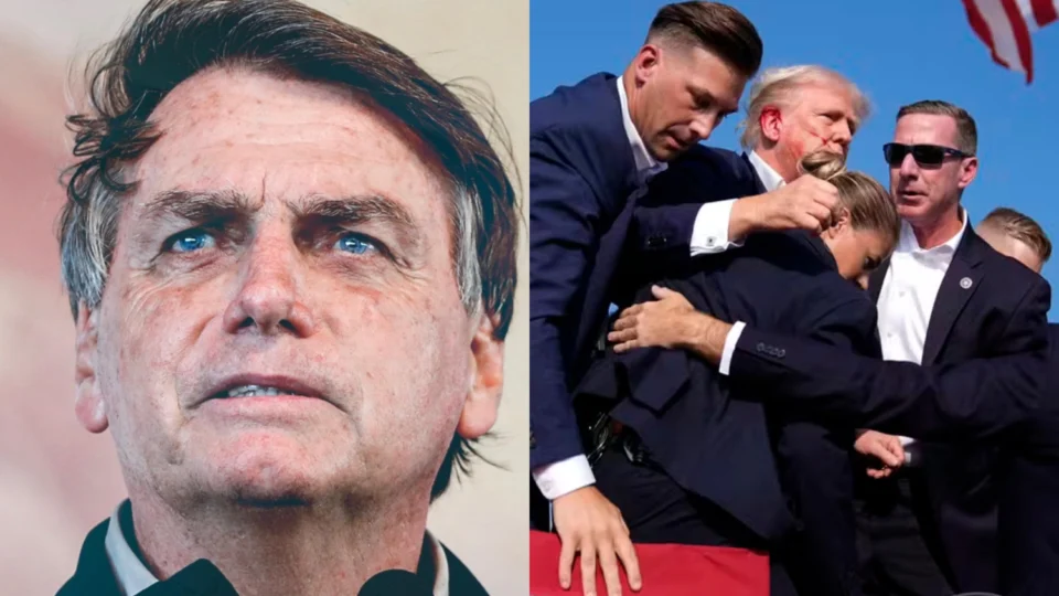 Bolsonaro presta apoio a Trump após atentado a tiros em comício