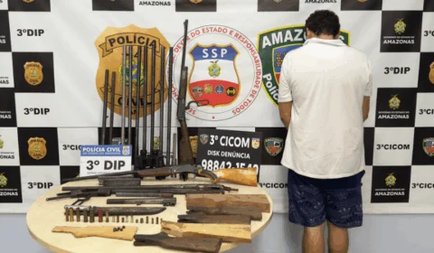 Polícia Civil prende em flagrante dono de oficina clandestina de reparo de armas de fogo em Manaus