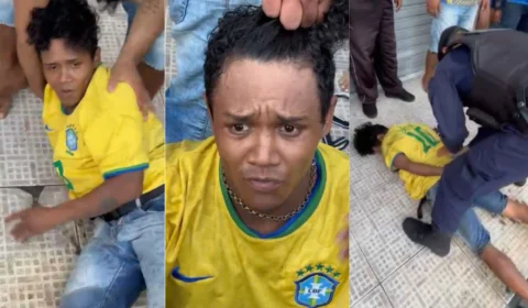 Suspeito de furtar padaria no Novo Aleixo é agredido por moradores; Veja vídeo