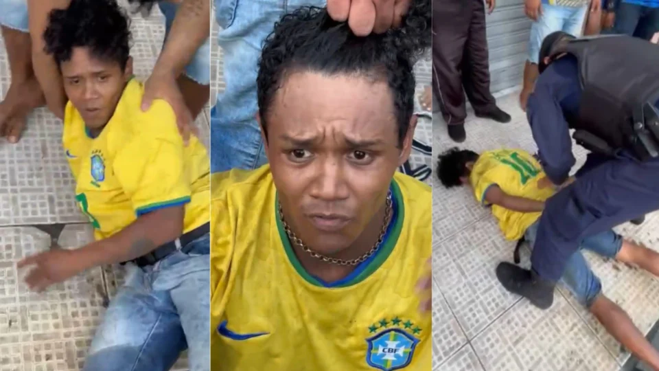 Suspeito de furtar padaria no Novo Aleixo é agredido por moradores; Veja vídeo
