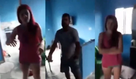 Marido flagrou esposa com outro após noite de trabalho; Veja vídeo