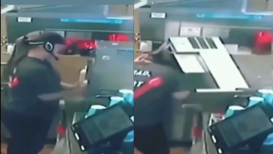 Funcionária tem cabelo sugado por maquina de suco em restaurante de fast food; VEJA