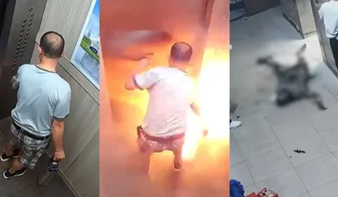 Homem morre carbonizado após explosão de bateria de lítio em elevador; Veja vídeo