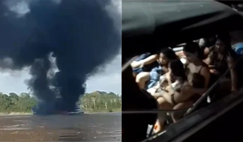Incêndio em barco M. Monteiro próximo a Uarini deixa mortos e feridos; Veja vídeo