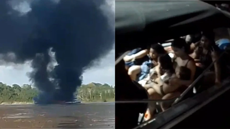 Incêndio em barco M. Monteiro próximo a Uarini deixa mortos e feridos; Veja vídeo