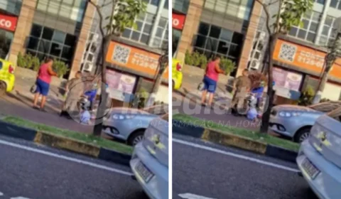 Trânsito é liberado na Av. Djalma Batista mas acidente deixa tráfego lento no local