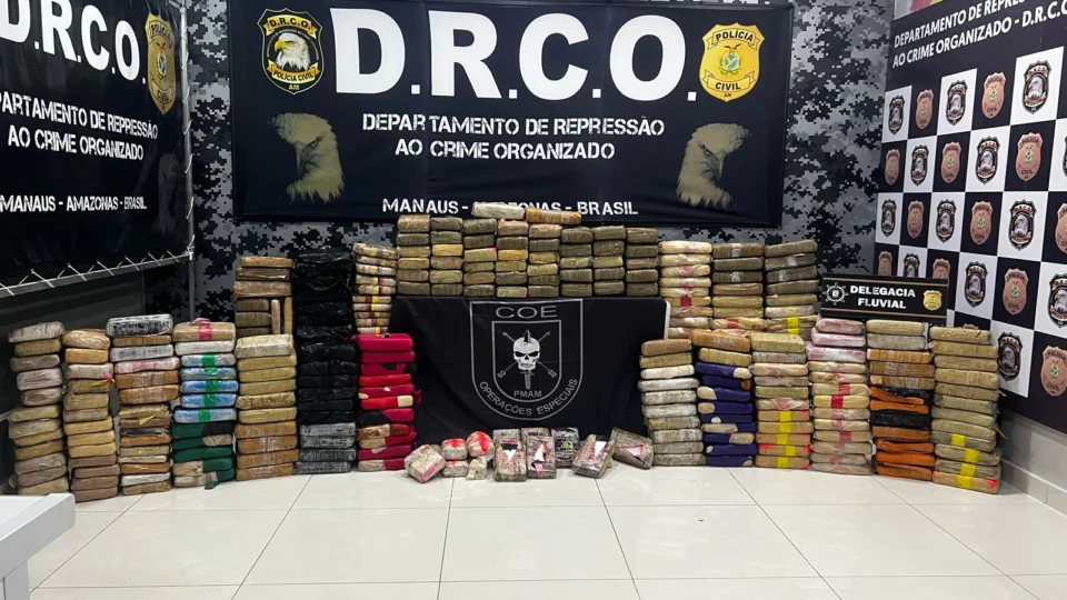 Amazonas lidera ranking de apreensões de drogas na região Norte, apontam dados do Ministério da Justiça e Segurança Pública