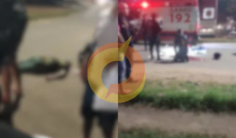 VÍDEO: Moticlista cai após passar por buraco e fica gravemente ferido na zona oeste de Boa Vista