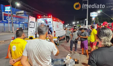 Motociclista é violentamente atropelado na Av. Torquato Tapajós