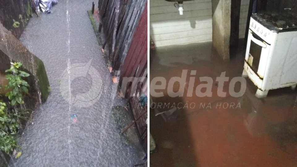 Falta de bueiro causa transtornos para moradores do bairro Presidente Vargas durante forte chuva