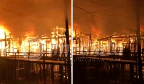 VÍDEO: incêndio destrói 13 casas e deixa uma criança de 6 anos morta no Amazonas