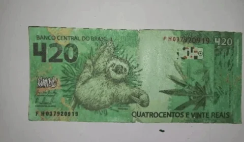 Homem é preso e nota de R$ 420 com desenho de maconha é apreendida
