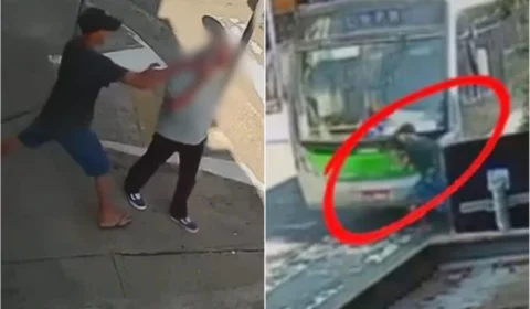 VÍDEO: adolescente rouba celular de idoso e morre atropelado por ônibus durante fuga