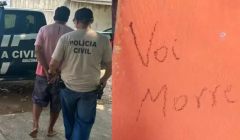 Homem é preso após escrever ‘vai morrer’ na parede da casa da ex-companheira em Itacoatiara