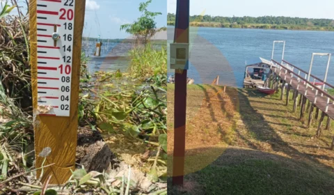 Defesa Civil do Amazonas instala réguas para monitorar nível do rio em Silves