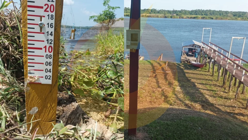 Defesa Civil do Amazonas instala réguas para monitorar nível do rio em Silves