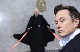 Elon Musk posta foto de Moraes como vilão de Star Wars e Harry Potter
