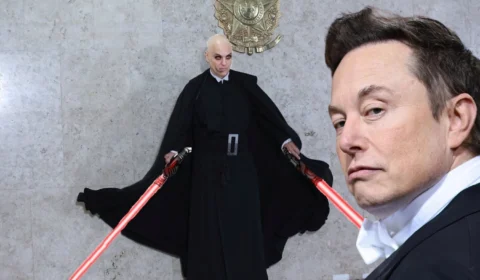 Elon Musk posta foto de Moraes como vilão de Star Wars e Harry Potter