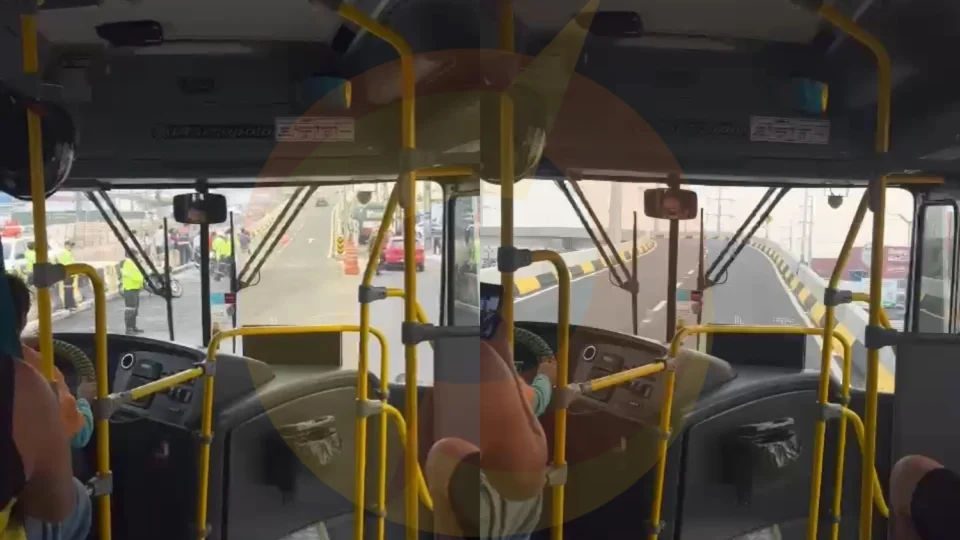 Vídeo: passageiros enfrentam momento de tensão ao atravessarem viaduto da Bola do Produtor