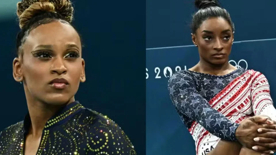 Fora do pódio: Rebeca Andrade termina em 4º e Simone Biles em 5º na trave