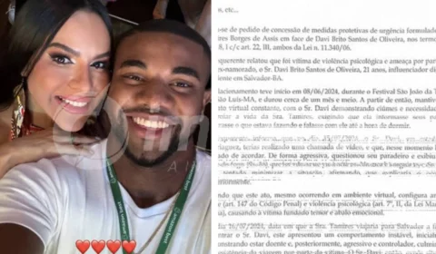 Justiça do Amazonas concede medida protetiva a Tamires Assis após suposta ameaça de Davi Brito