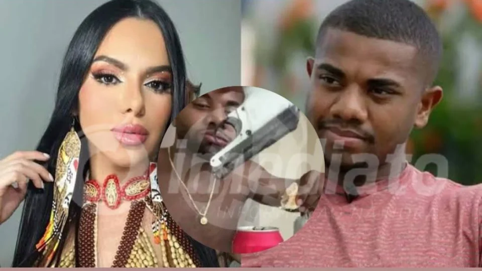 VEJA IMAGENS: denúncia de Tamires Assis traz fotos de Davi Brito com arma de fogo