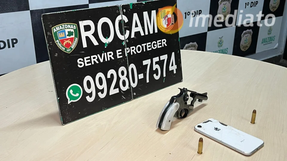 Rocam apreende arma de fogo em beco no bairro Japiim em Manaus