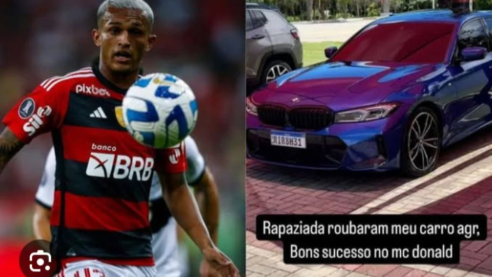 Jogador do Flamengo tem carro de luxo roubado no Rio de Janeiro