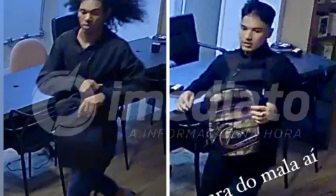 VEJA VÍDEOS: dupla invade loja e furta caixas de celulares vazias em Manaus