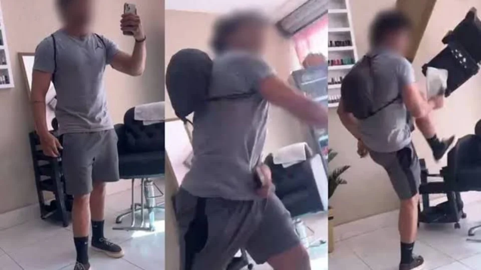 VÍDEO: ‘Ele veio para me agredir’, diz dona de salão destruído por personal