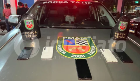 Força Tática recupera 5 celulares de vítimas roubadas em Manaus