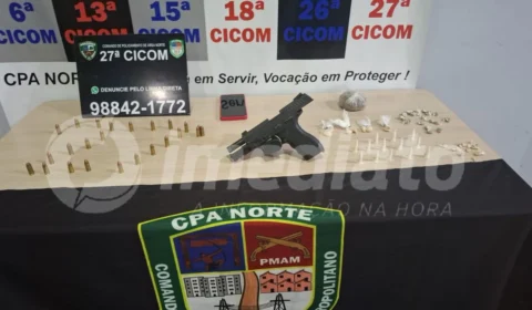 VÍDEO: dupla procurada por assassinatos é presa com drogas em Manaus